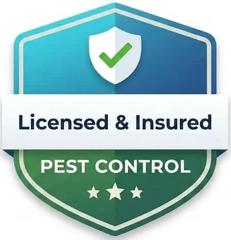 Licensed and insured pest control badge